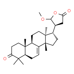 ChemSpider 2D Image | (5alpha,13alpha,17alpha,20S)-21-Methoxy-4,4,14-trimethyl-3-oxocard-7-enolide | C27H40O4