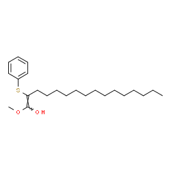 ChemSpider 2D Image | (1Z)-1-Methoxy-2-(phenylsulfanyl)-1-hexadecen-1-ol | C23H38O2S