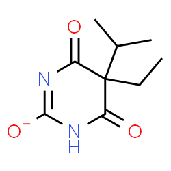 ChemSpider 2D Image | 5-Ethyl-5-isopropyl-4,6-dioxo-1,4,5,6-tetrahydro-2-pyrimidinolate | C9H13N2O3