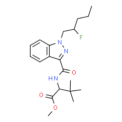 ChemSpider 2D Image | Methyl N-{[1-(2-fluoropentyl)-1H-indazol-3-yl]carbonyl}-3-methylvalinate | C20H28FN3O3