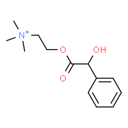 ChemSpider 2D Image | 2-[2-Hydroxy(phenyl)acetoxy]-N,N,N-trimethylethanaminium | C13H20NO3