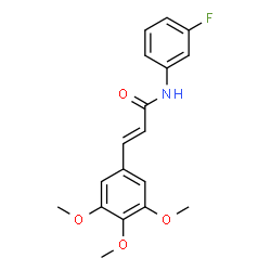 ChemSpider 2D Image | (2E)-N-(3-Fluorophenyl)-3-(3,4,5-trimethoxyphenyl)acrylamide | C18H18FNO4