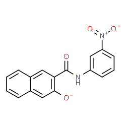 ChemSpider 2D Image | 3-[(3-Nitrophenyl)carbamoyl]-2-naphthalenolate | C17H11N2O4
