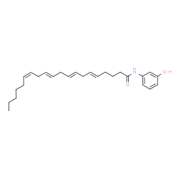 ChemSpider 2D Image | (5E,8E,11E,14Z)-N-(3-Hydroxyphenyl)-5,8,11,14-icosatetraenamide | C26H37NO2