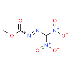ChemSpider 2D Image | Methyl (E)-(dinitromethyl)diazenecarboxylate | C3H4N4O6