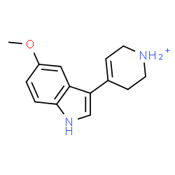ChemSpider 2D Image | 4-(5-Methoxy-1H-indol-3-yl)-1,2,3,6-tetrahydropyridinium | C14H17N2O