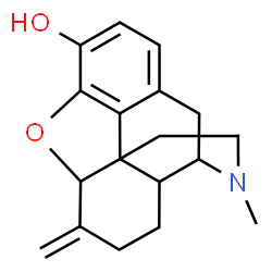 ChemSpider 2D Image | 17-Methyl-6-methylene-4,5-epoxymorphinan-3-ol | C18H21NO2