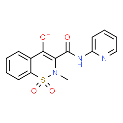 ChemSpider 2D Image | 2-Methyl-3-(2-pyridinylcarbamoyl)-2H-1,2-benzothiazin-4-olate 1,1-dioxide | C15H12N3O4S