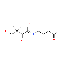 ChemSpider 2D Image | 4-[(Z)-(2,4-Dihydroxy-3,3-dimethyl-1-oxidanidylbutylidene)amino]butanoate | C10H17NO5