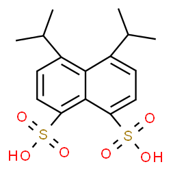 ChemSpider 2D Image | 4,5-Diisopropyl-1,8-naphthalenedisulfonic acid | C16H20O6S2