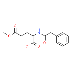 ChemSpider 2D Image | 5-Methoxy-5-oxo-2-[(phenylacetyl)amino]pentanoate | C14H16NO5