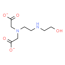 ChemSpider 2D Image | 2,2'-({2-[(2-Hydroxyethyl)amino]ethyl}imino)diacetate | C8H14N2O5