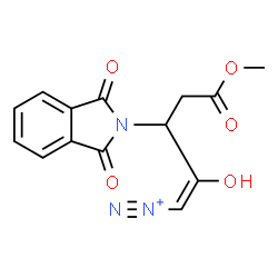 ChemSpider 2D Image | (1E)-3-(1,3-Dioxo-1,3-dihydro-2H-isoindol-2-yl)-2-hydroxy-5-methoxy-5-oxo-1-pentene-1-diazonium | C14H12N3O5