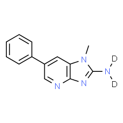ChemSpider 2D Image | 1-Methyl-6-phenyl-1H-imidazo[4,5-b]pyridin-2-(~2~H_2_)amine | C13H10D2N4