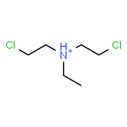 ChemSpider 2D Image | 2-Chloro-N-(2-chloroethyl)-N-ethylethanaminium | C6H14Cl2N