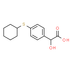 ChemSpider 2D Image | [4-(Cyclohexylsulfanyl)phenyl](hydroxy)acetic acid | C14H18O3S
