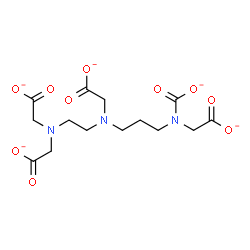 ChemSpider 2D Image | ({2-[Bis(carboxylatomethyl)amino]ethyl}{3-[carboxylato(carboxylatomethyl)amino]propyl}amino)acetate | C14H18N3O10