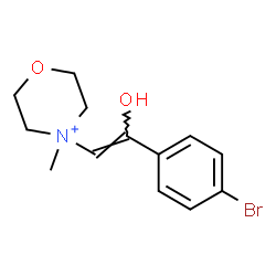 ChemSpider 2D Image | 4-[(Z)-2-(4-Bromophenyl)-2-hydroxyvinyl]-4-methylmorpholin-4-ium | C13H17BrNO2