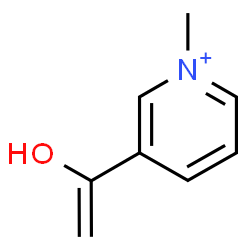 ChemSpider 2D Image | 3-(1-Hydroxyvinyl)-1-methylpyridinium | C8H10NO