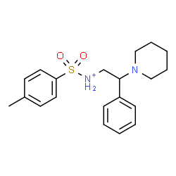 ChemSpider 2D Image | [(4-Methylphenyl)sulfonyl][2-phenyl-2-(1-piperidinyl)ethyl]ammonium | C20H27N2O2S