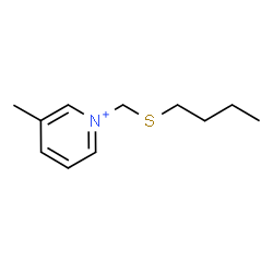 ChemSpider 2D Image | 1-[(Butylsulfanyl)methyl]-3-methylpyridinium | C11H18NS