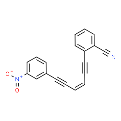 ChemSpider 2D Image | 2-[(3Z)-6-(3-Nitrophenyl)-3-hexene-1,5-diyn-1-yl]benzonitrile | C19H10N2O2