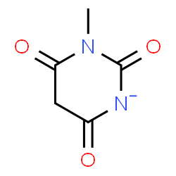 ChemSpider 2D Image | 3-Methyl-2,4,6-trioxotetrahydro-2H-pyrimidin-1-ide | C5H5N2O3