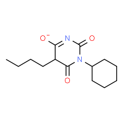 ChemSpider 2D Image | 5-Butyl-1-cyclohexyl-2,6-dioxo-1,2,5,6-tetrahydro-4-pyrimidinolate | C14H21N2O3