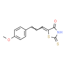 ChemSpider 2D Image | (5Z)-5-[(2E)-3-(4-Methoxyphenyl)-2-propen-1-ylidene]-2-thioxo-1,3-thiazolidin-4-one | C13H11NO2S2