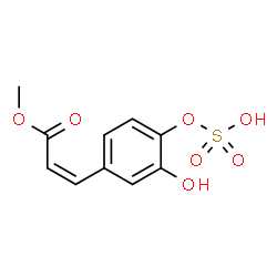 ChemSpider 2D Image | Methyl (2Z)-3-[3-hydroxy-4-(sulfooxy)phenyl]acrylate | C10H10O7S