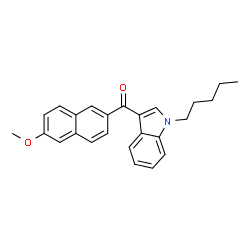 ChemSpider 2D Image | (6-Methoxy-2-naphthyl)(1-pentyl-1H-indol-3-yl)methanone | C25H25NO2