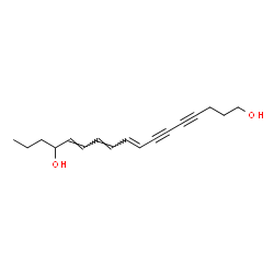 ChemSpider 2D Image | (8E,10E,12E)-8,10,12-Heptadecatriene-4,6-diyne-1,14-diol | C17H22O2