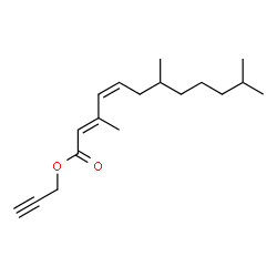 ChemSpider 2D Image | 2-Propyn-1-yl (2E,4Z)-3,7,11-trimethyl-2,4-dodecadienoate | C18H28O2