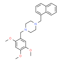 ChemSpider 2D Image | 1-(1-Naphthylmethyl)-4-(2,4,5-trimethoxybenzyl)piperazine | C25H30N2O3