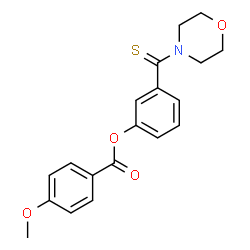 ChemSpider 2D Image | 3-(4-Morpholinylcarbonothioyl)phenyl 4-methoxybenzoate | C19H19NO4S