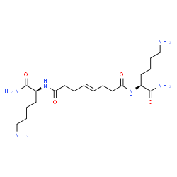 ChemSpider 2D Image | (4E)-N,N'-Bis[(2S)-1,6-diamino-1-oxo-2-hexanyl]-4-octenediamide | C20H38N6O4