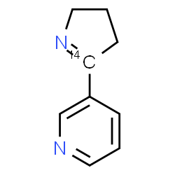 ChemSpider 2D Image | 3-[(5-~14~C)-3,4-Dihydro-2H-pyrrol-5-yl]pyridine | C814CH10N2