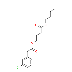ChemSpider 2D Image | Pentyl 4-[2-(3-chlorophenyl)acetoxy]butanoate | C17H23ClO4