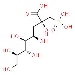 ChemSpider 2D Image | (2R,4R,5R,6R,7R)-2,4,5,6,7,8-Hexahydroxy-2-(phosphonomethyl)octanoic acid | C9H19O11P