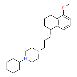 ChemSpider 2D Image | 1-Cyclohexyl-4-[3-[(1S)-1,2,3,4-tetrahydro-5-methoxy-1-naphthalenyl]propyl]piperazine | C24H38N2O
