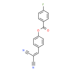 ChemSpider 2D Image | 4-(2,2-Dicyanovinyl)phenyl 4-fluorobenzoate | C17H9FN2O2