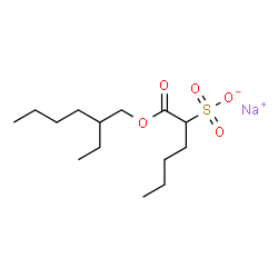 ChemSpider 2D Image | Sodium 1-[(2-ethylhexyl)oxy]-1-oxo-2-hexanesulfonate | C14H27NaO5S