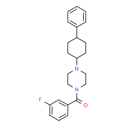 ChemSpider 2D Image | (3-Fluorophenyl)[4-(4-phenylcyclohexyl)-1-piperazinyl]methanone | C23H27FN2O