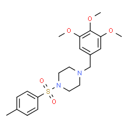 ChemSpider 2D Image | 1-(Toluene-4-sulfonyl)-4-(3,4,5-trimethoxy-benzyl)-piperazine | C21H28N2O5S