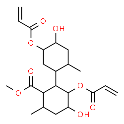 ChemSpider 2D Image | Methyl 5',6-bis(acryloyloxy)-4',5-dihydroxy-2',3-dimethyl(1,1'-bicyclohexyl)-2-carboxylate | C22H32O8