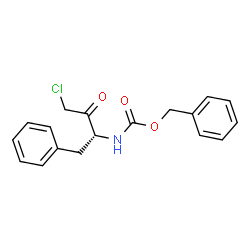 ChemSpider 2D Image | Benzyl [(2R)-4-chloro-3-oxo-1-phenyl-2-butanyl]carbamate | C18H18ClNO3