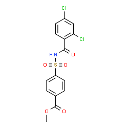 ChemSpider 2D Image | Methyl 4-[(2,4-dichlorobenzoyl)sulfamoyl]benzoate | C15H11Cl2NO5S