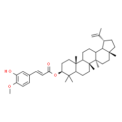 ChemSpider 2D Image | (3beta,5xi,9xi,13xi,18xi)-Lup-20(29)-en-3-yl (2E)-3-(3-hydroxy-4-methoxyphenyl)acrylate | C40H58O4
