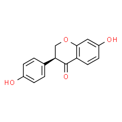ChemSpider 2D Image | (3S)-7-Hydroxy-3-(4-hydroxyphenyl)-2,3-dihydro-4H-chromen-4-one | C15H12O4