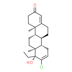 ChemSpider 2D Image | (4aR,4bS,6aS,7R,10aS,10bR)-8-Chloro-7-ethyl-7-hydroxy-4a,6a-dimethyl-4,4a,4b,5,6,6a,7,10,10a,10b,11,12-dodecahydro-2(3H)-chrysenone | C22H31ClO2